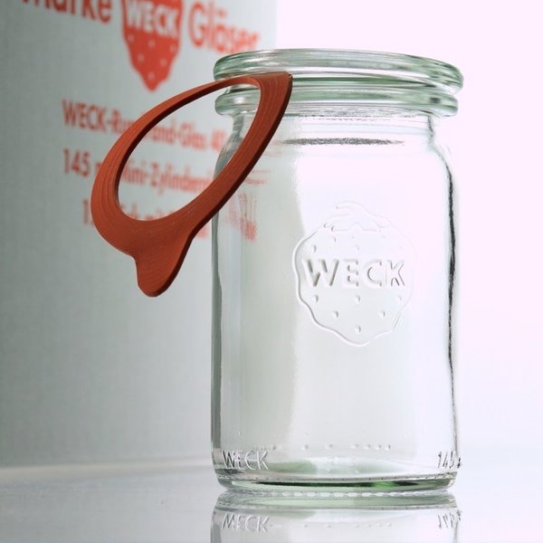 12 WECK ® Einkochgläser 145ml Zylinderglas Art. 789 RR40 mit Glasdeckel und Auswahl Zubehör